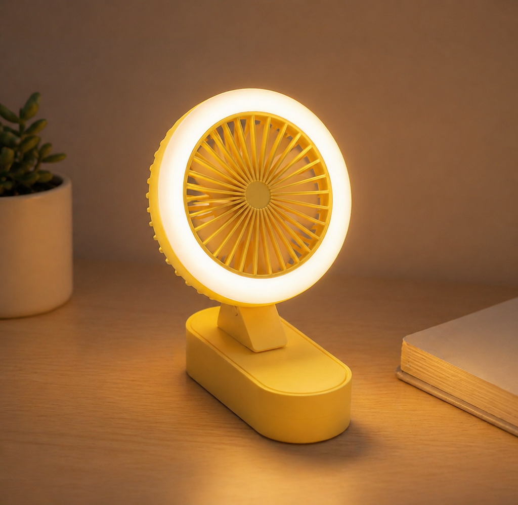 2 in 1 Desk Fan with LED Light