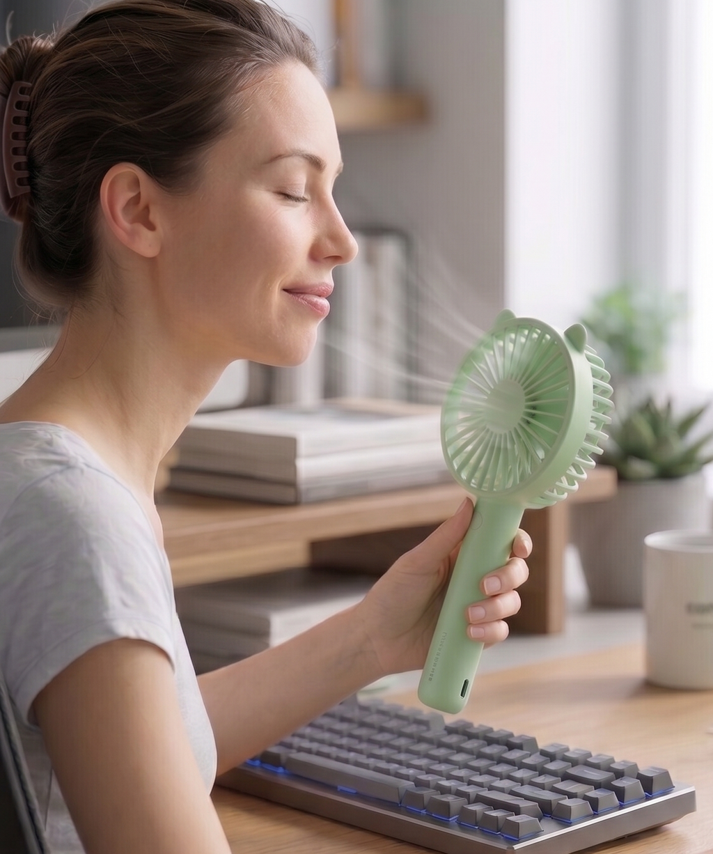 2-in-1 Portable Rechargeable Fan