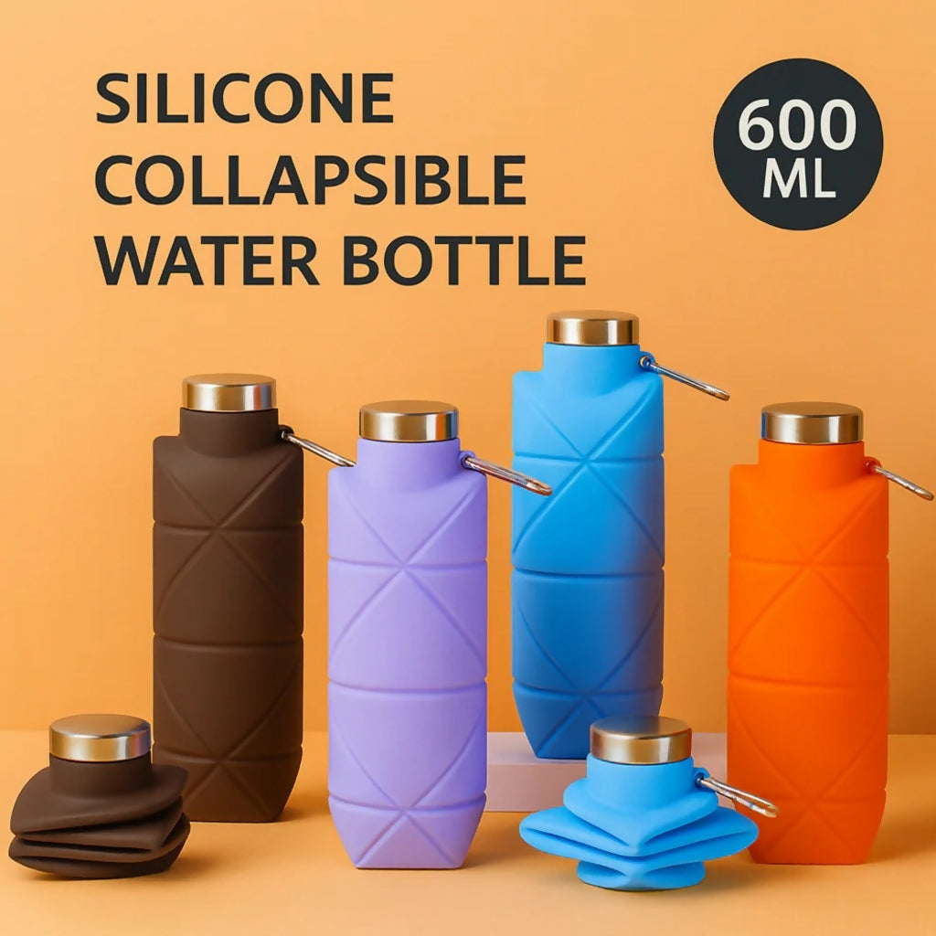 Collapsible Water Bottle - 600ml Leakproof bottle